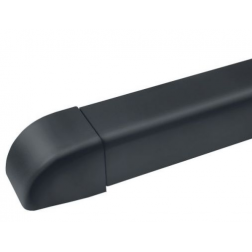 Embout de finition noir pour goulotte de climatisation 80 mm - CLI04372