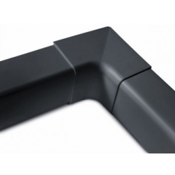 Angle intérieur 90° noir pour goulotte de climatisation 80 mm - CLI04368