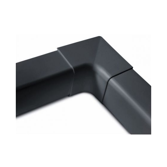Angle intérieur 90° noir pour goulotte de climatisation 80 mm - CLI04368