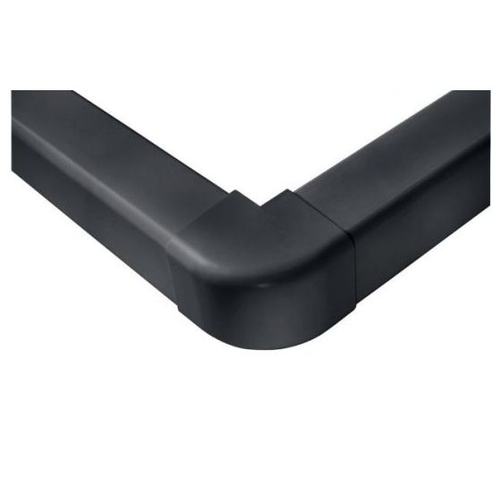 Angle extérieur 90° noir pour goulotte de climatisation 80 mm - CLI04370