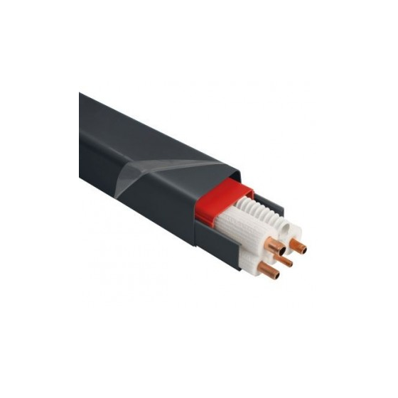 Goulotte de climatisation 80 mm noir 2 mètres x 80 mm x 60 mm - CLI04362