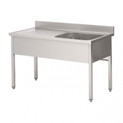 Plonge INOX Larg 600 - Long 1200 - 1 cuves + 1 Egoutoir G