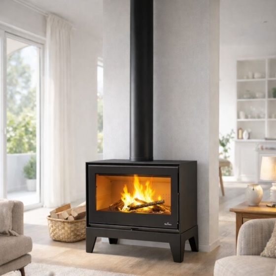Poêle à bois Bronpi BIMBA-70 10 kW sur pieds - BIMBA70