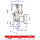 Robinet machine à laver laiton chromé 1/2" Sferaco - 1325004