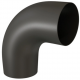 Coude 90° lisse émail noir mat Ten épaisseur 0.7 mm