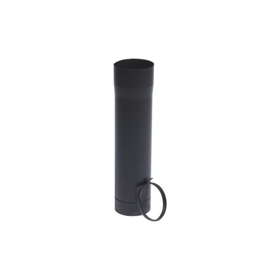 Tuyau télescopique émail noir mat 50 cm Ten avec bague de réglage