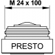 Aérateur limiteur 6 l/min antivandalisme Presto M24 x 100 - 70365