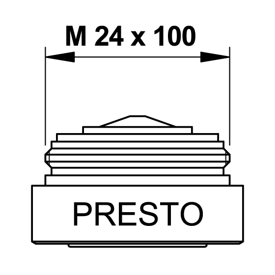 Aérateur limiteur 6 l/min antivandalisme Presto M24 x 100 - 70365