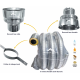 Kit couronne 9 mètres de flexible isolé pour tubage cheminée