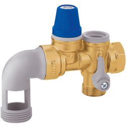 Groupe de sécurité coudé Thermador laiton avec siège inox 3/4" - GS20CLI