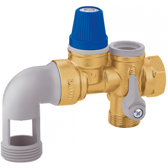 Groupe de sécurité coudé Thermador laiton avec siège inox 3/4" - GS20CLI