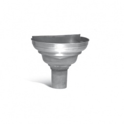 Cuvette Zinc de branchement DN 100 1/2 ronde face