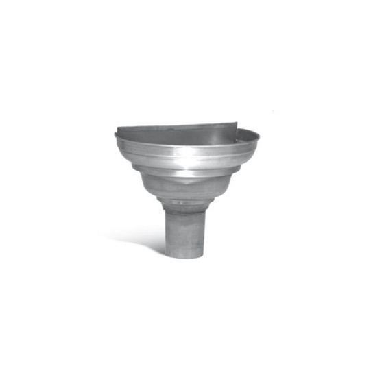 Cuvette Zinc de branchement DN 100 1/2 ronde face