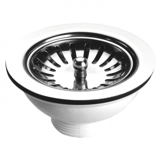 Bonde de Lavabo ⌀63mm à Tirette Chromé Trop-Plein Wirquin 30720451 