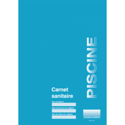 Carnet de Contrôle Sanitaire pour Piscine Public Grand Model - 069997