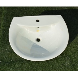 S PORCHER Lavabo 60 X 49 et Colonne KHEOPS 2 Vert Egée - P1500 90