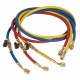 3 Flexibles Long 1500 mm 5/16 "" Gaz R 410 Bleu Rouge Jaune