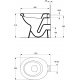 Cuvette ESCULAPE 52.5 x 38 Indépendante Horizontale Blanc P 2591 01