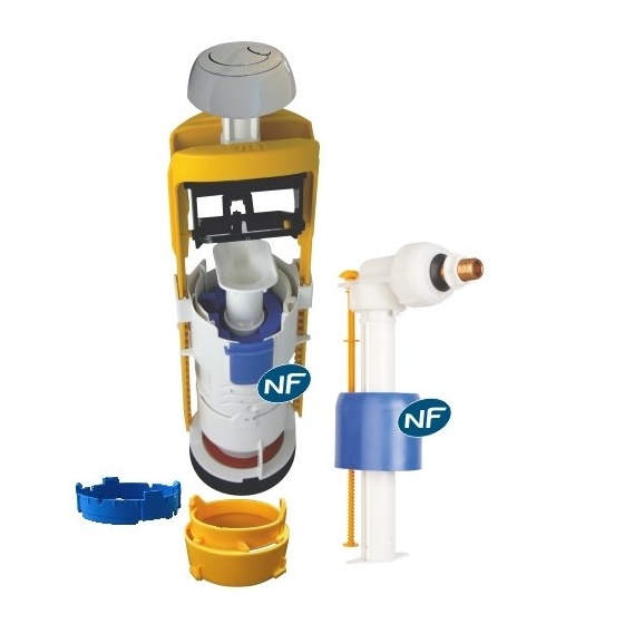 Mécanisme Bouton Poussoir Double Vidage + Robinet flotteur