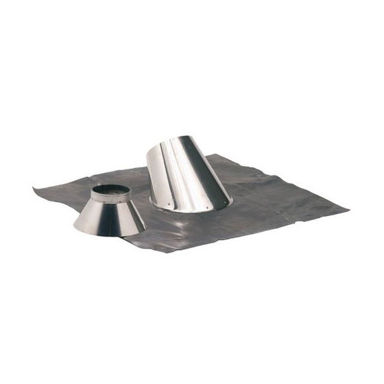 Solin larmier Inox +bavette plomb 5 à 30° Ø 80 / 130