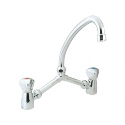 Mélangeur Lavabo/Evier à Pont 2 trous réglable de 120 à 240 mm