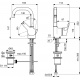 Mitigeur OLYOS Lavabo Col de cygne CH3 Bec tube orientable D1127AA - Tirette & Vidage bonde métal