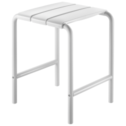 Tabouret ALU de Douche 400 X 360 X Ht 480 embout plastique