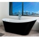 Baignoire 1800 x 800 mm Acrylique renforcé Ep 3 mm LALIEStyle Victorien - Exterieur noir