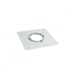Plaque de propreté Inox Blanc 300 x 500 - Ø 80 mm - 127080