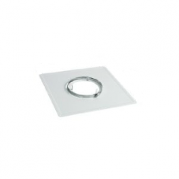 Plaque de Propreté pour plafond acier brut 2mm 400 x 400 - Ø 240 mm