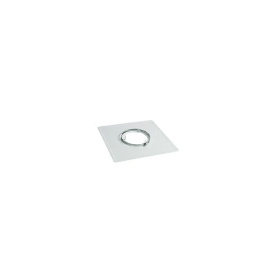 Plaque de propreté Inox Blanc 300 x 500 - Ø 80 mm - 127080