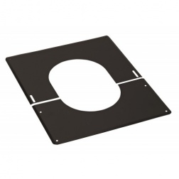 Plaque de finition noir mat Bioten 0° à 45° Ø 80 / 125 - 482412