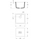 Cuve de LABORATOIRE sans trop Plein 31.5 X 31.5 x 21 P2910 01