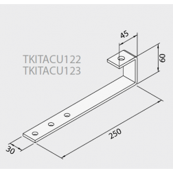 Ferrure d'ancrage fixation sur toit avec ardoise pour 1 Capteurs TKITACU122