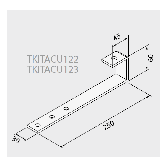 Ferrure d'ancrage fixation sur toit avec ardoise pour 1 Capteurs TKITACU122