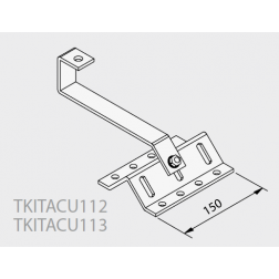 Ferrure d'ancrage Domusa fixation sur toit tuile mécanique 1 capteur TKITACU022