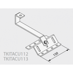 Ferrure d'ancrage fixation sur tuile mécanique pour 1 Capteurs TKITACU022