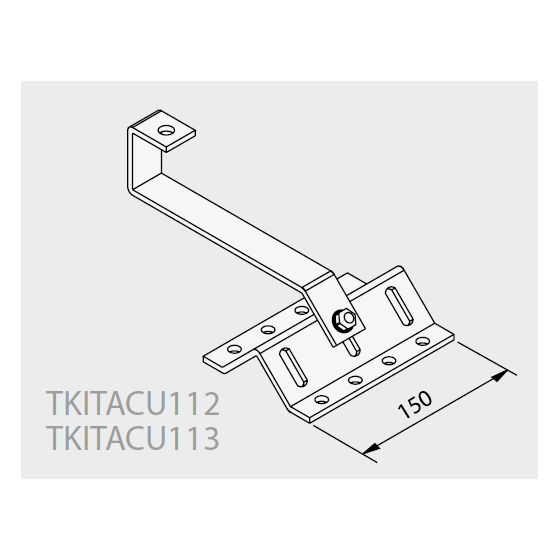 Ferrure d'ancrage fixation sur tuile mécanique pour 1 Capteurs TKITACU112