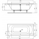 Baignoire Duo HOTLINE 180 X 80 Acrylique Blanc - K 275001Set de pied à commander séparément