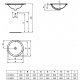 Vasque Ronde CONNECT à encaster par dessous Ø 48 cm - E505401