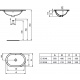Vasque Ovale CONNECT à encaster par dessous 55 X 38 E504801