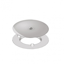 Grille Wirquin en ABS chromée pour caniveau de douche slim Ø 90 mm