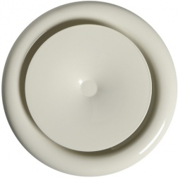 Bouche de soufflage métallique blanc Joncoux Ø 80 mm - 094108