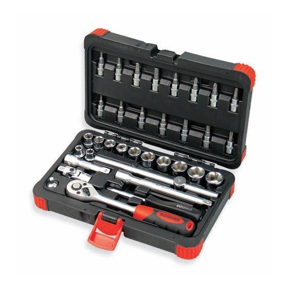 Coffret de 34 Pièces 3/8 douilles hexagonales - 516 003