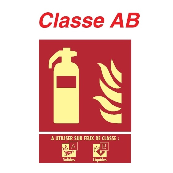 Panneaux Extincteur Plaque " Classe AB " 150 X 200 - 19 12 352