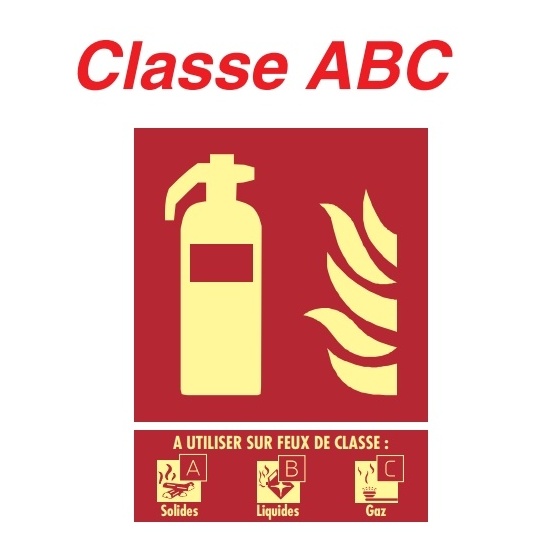 Panneaux Extincteur Plaque " Classe ABC " 150 X 200 - 19 12 360