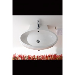 Lavabo à poser ou suspendu PLANET 67 x 47 Blanc - Art 8109