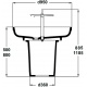 Colonne de robinetterie pour Lavabo CIRCULAIRE - D0074AA