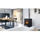 Poêle à Pellet 8 kw LILLE Fonte noire bouchardé - 804860