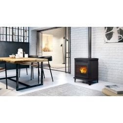 Poêle à Pellet 8 kw LILLE Fonte noire bouchardé - 804860